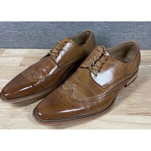 Giovanni Lincoln Wing Tip Dress Shoe - Tan - Size 12